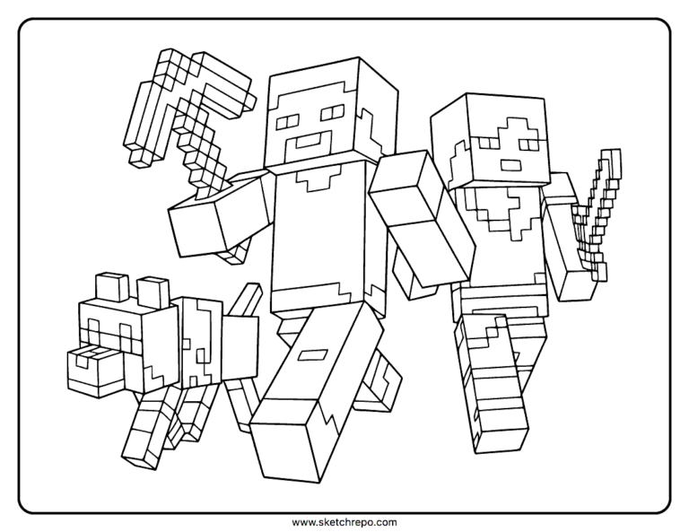 Minecraft Printable Coloring Pages: Unleash Your Creativity in the Pixelated World