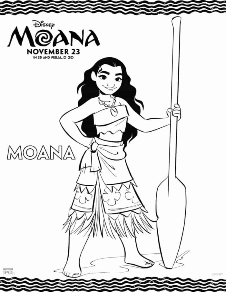 Moana Printable Coloring Pages: A Fun and Educational Journey into Polynesian Culture