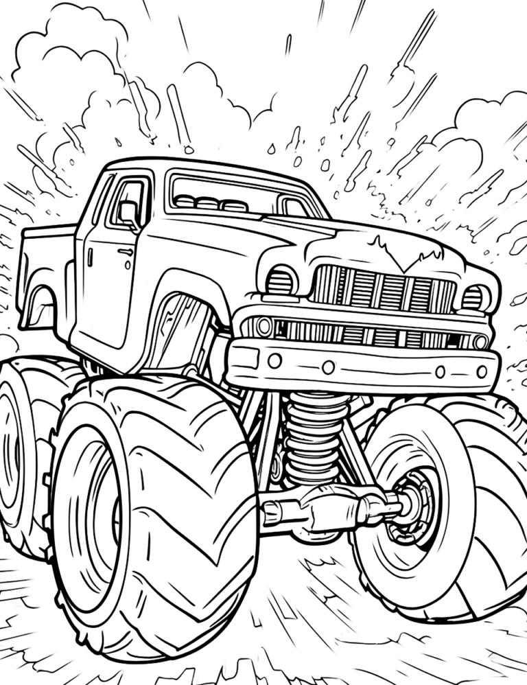 Monster Truck Printable Coloring Pages: Unleash the Roar and Creativity