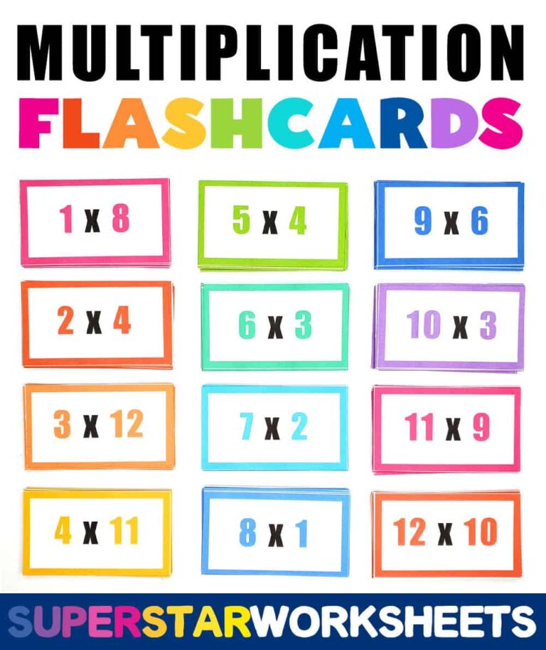 Multiplication Flash Cards Printable: A Fun and Effective Way to Learn