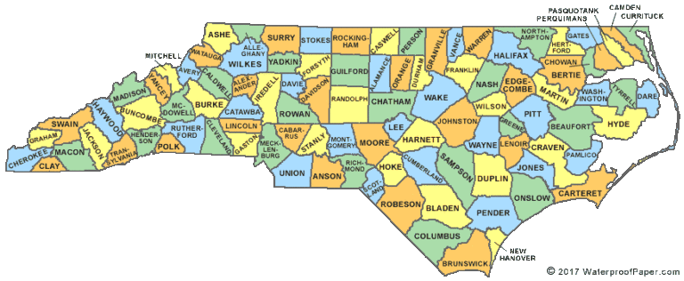 Nc County Map Printable: A Comprehensive Guide to Printing North Carolina County Maps