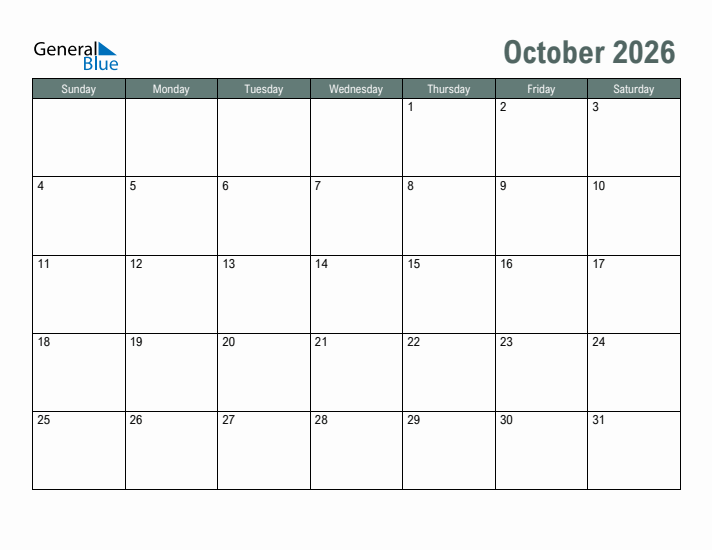 October Printable Calendar 2026: Design, Customize, and Plan Your Month