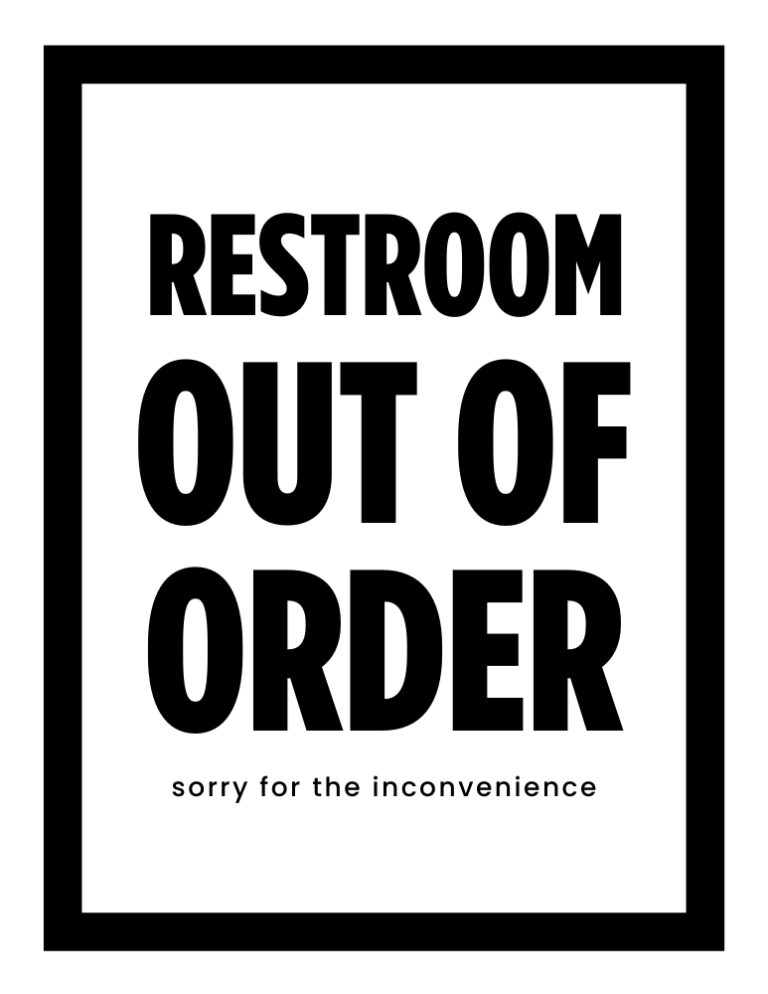 Out of Order Sign Printable: Your Guide to Effective Communication