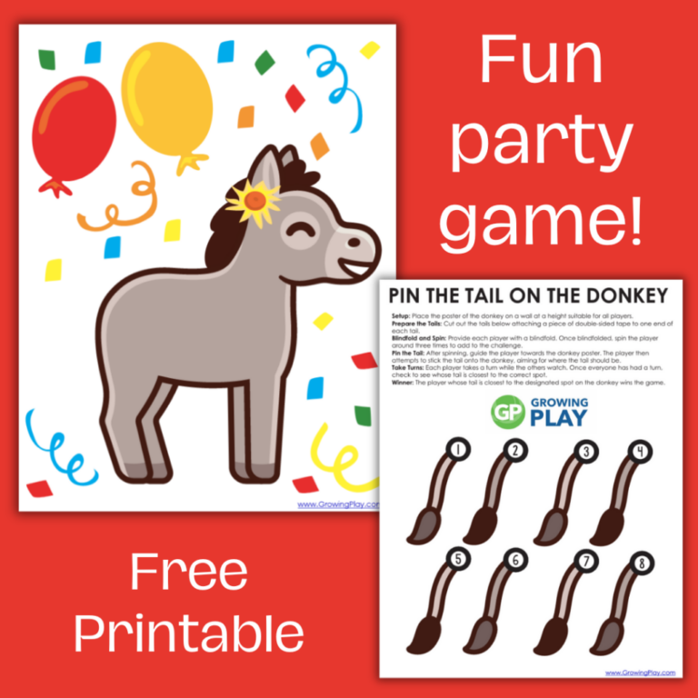 Pin the Tail on the Donkey Printable: A Classic Game for All Ages