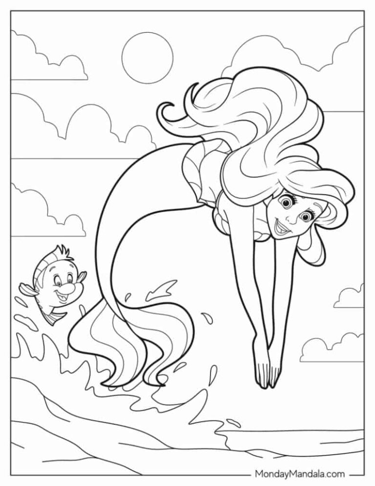 Printable Ariel Coloring Pages: Dive into the Enchanting World of Disney