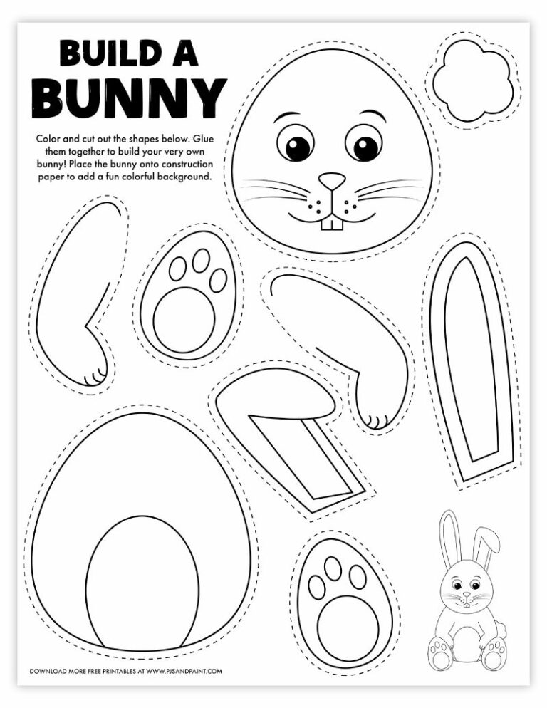 Printable Bunny Pictures To Color: A Fun And Creative Activity For All Ages