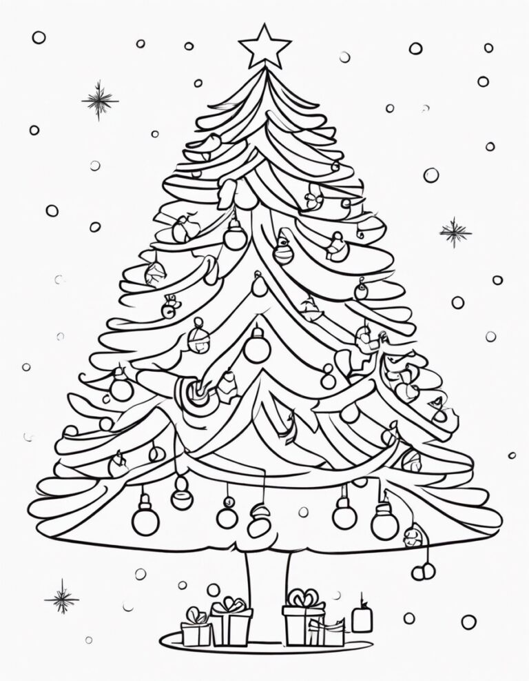 Printable Christmas Tree Coloring Pages: A Festive Treat for Creativity and Cheer