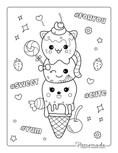 Printable Coloring Pages Ice Cream: A Sweet Treat for All Ages