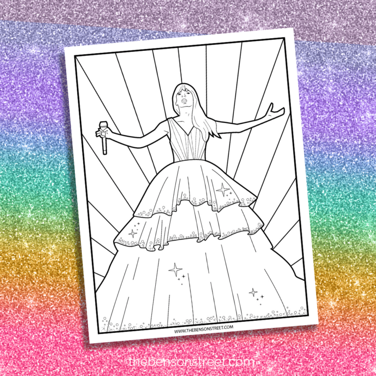 Printable Coloring Pages Of Taylor Swift: Unwind, Create, and Celebrate Your Swiftie Spirit