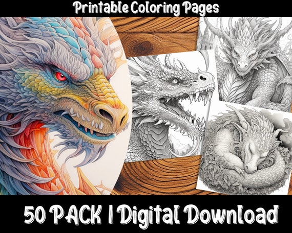 Printable Dragon Coloring: A Journey into Fantasy and Creativity