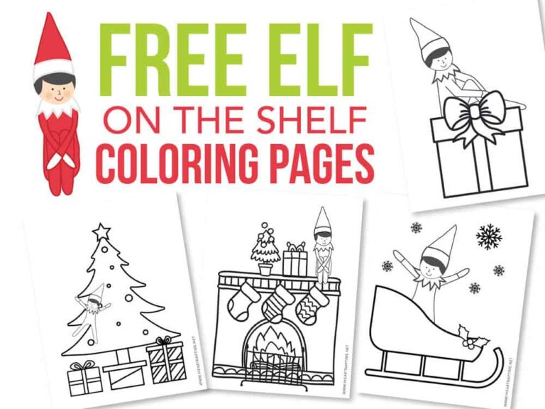 Printable Elf On The Shelf Coloring Pages: Festive Fun for All Ages