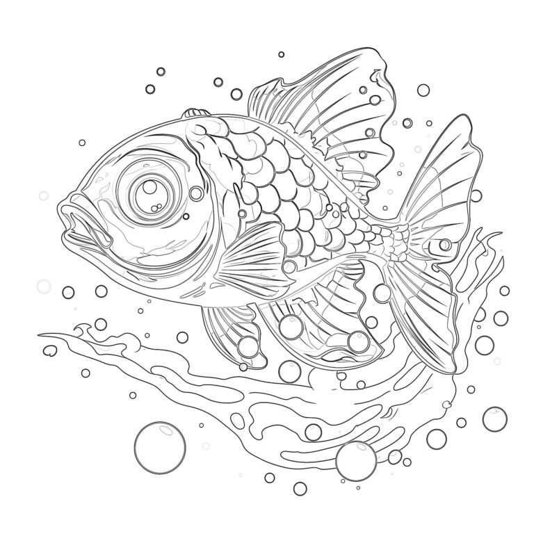 Printable Fish Coloring Pages: Dive into a World of Underwater Adventures