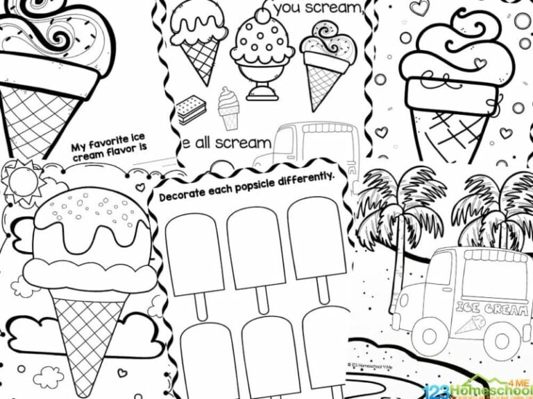 Printable Ice Cream Coloring Pages: A Sweet Treat for Creativity and Learning