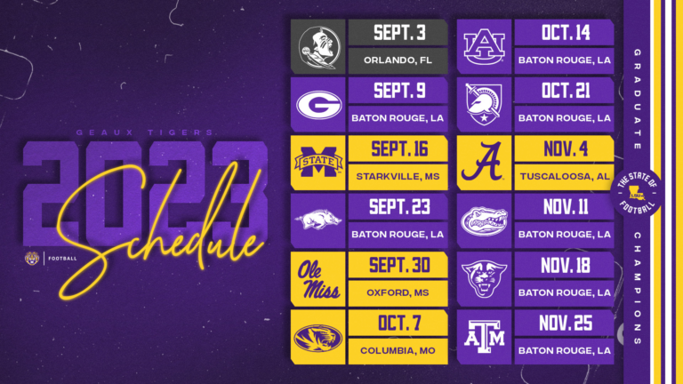 Printable LSU Football Schedule: Your Ultimate Guide to the Tigers’ Season