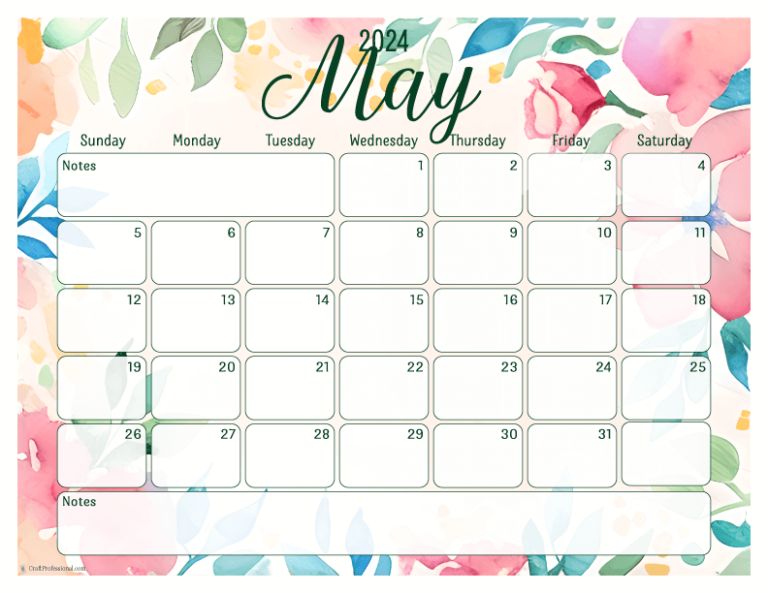 Printable May Calendar: Plan Your Month with Style and Ease