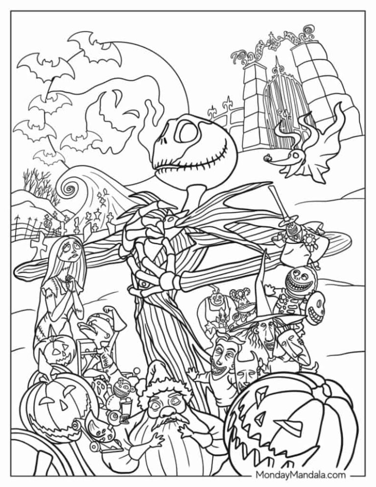 Printable Nightmare Before Christmas Coloring Pages: A Spooky Delight for All Ages