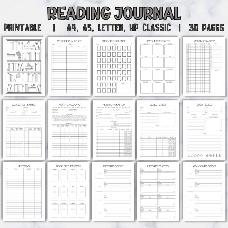 Printable Reading Log: Your Guide to Tracking and Enhancing Your Reading Journey