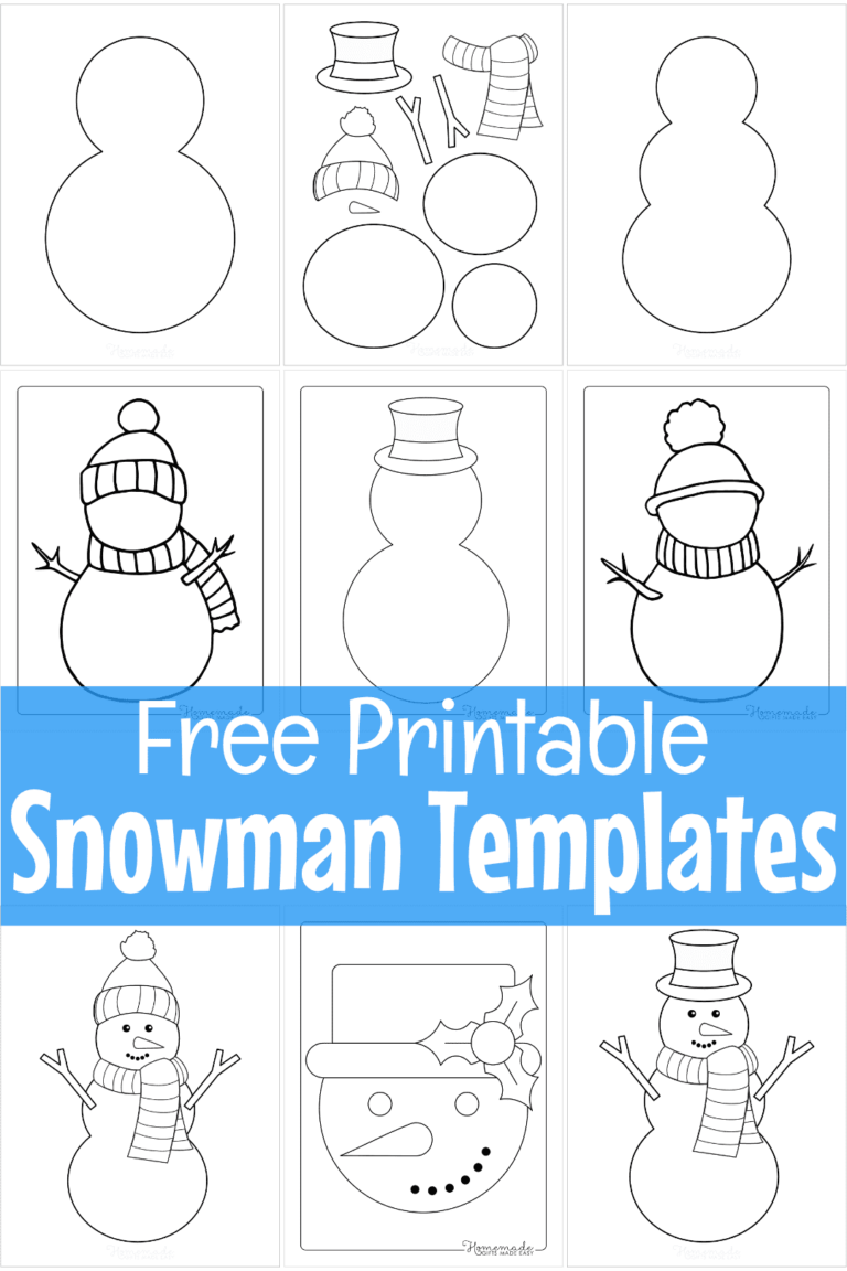 Printable Snowman Template: A Creative Canvas for Winter Delights