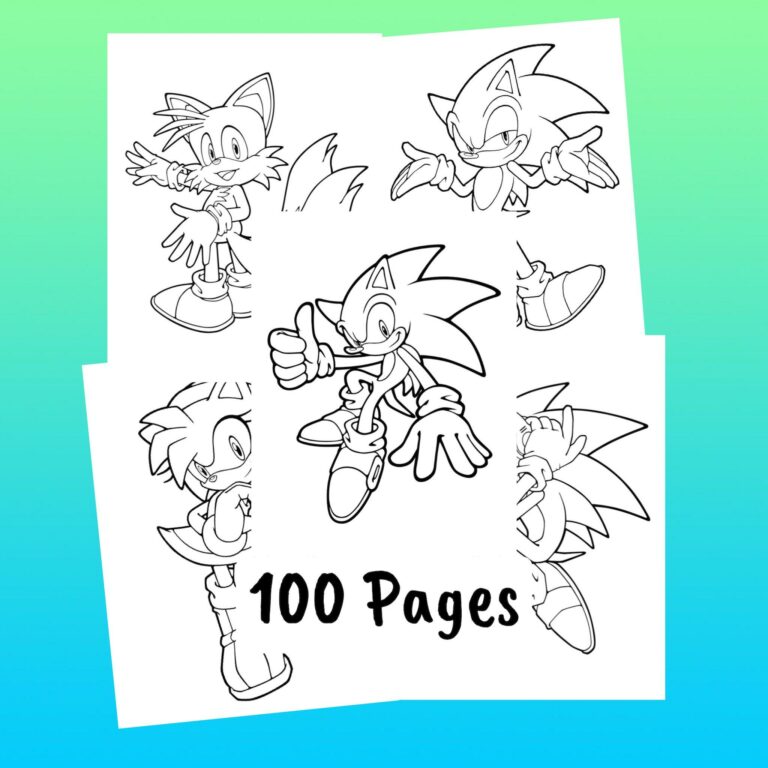 Printable Sonic The Hedgehog Coloring Pages: A Fun and Educational Activity for Kids and Adults