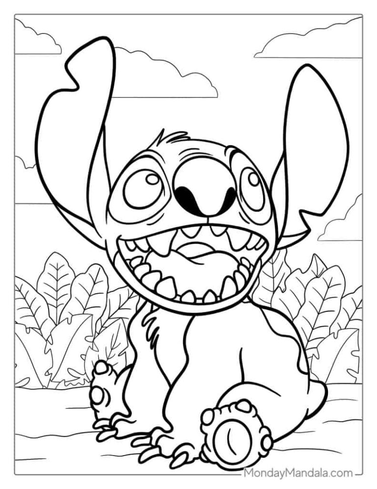 Printable Stitch Coloring Pages: A Fun and Educational Activity for Kids