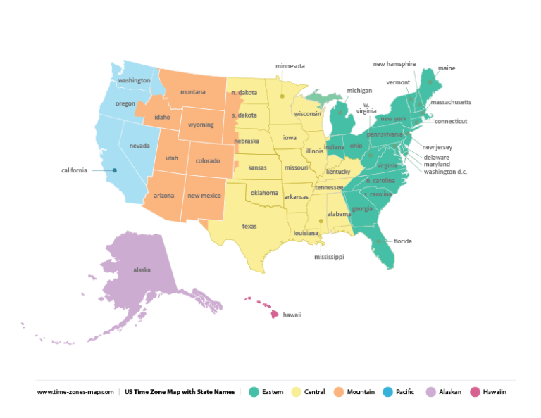 Printable US Time Zone Map: A Comprehensive Guide