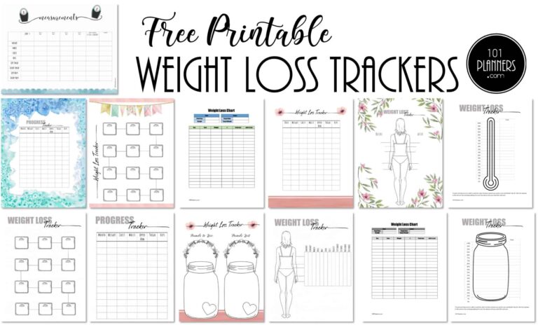 Printable Weight Loss Tracker: Your Essential Guide to Success