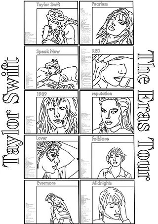 Taylor Swift Printable Coloring Pages: A Creative Haven for Swifies