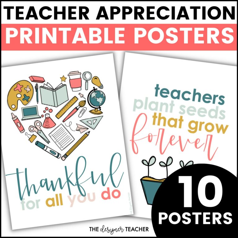 Teacher Appreciation Printables: Expressing Gratitude and Inspiration