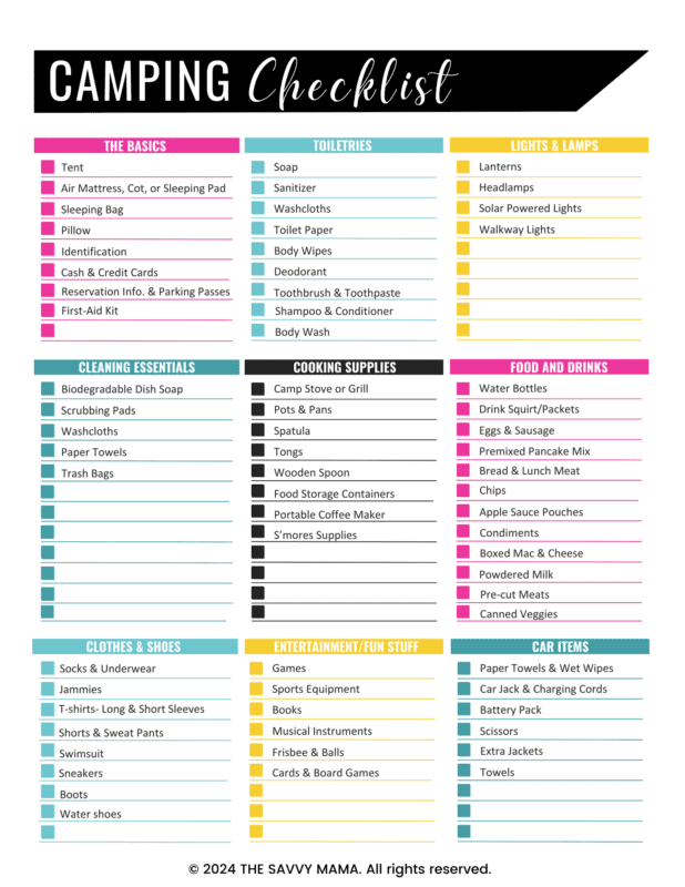 The Ultimate Camping Checklist Printable: Plan Your Adventure with Ease