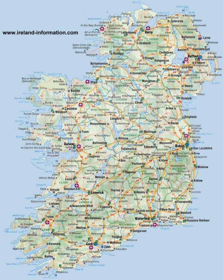 The Ultimate Guide to Printable Maps of Ireland