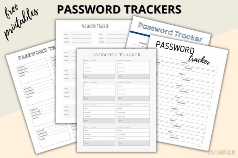 The Ultimate Guide to Printable Password Logs: Keep Your Passwords Safe and Secure