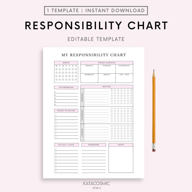 The Ultimate Guide to Printable Responsibility Charts: Empowering Individuals and Teams