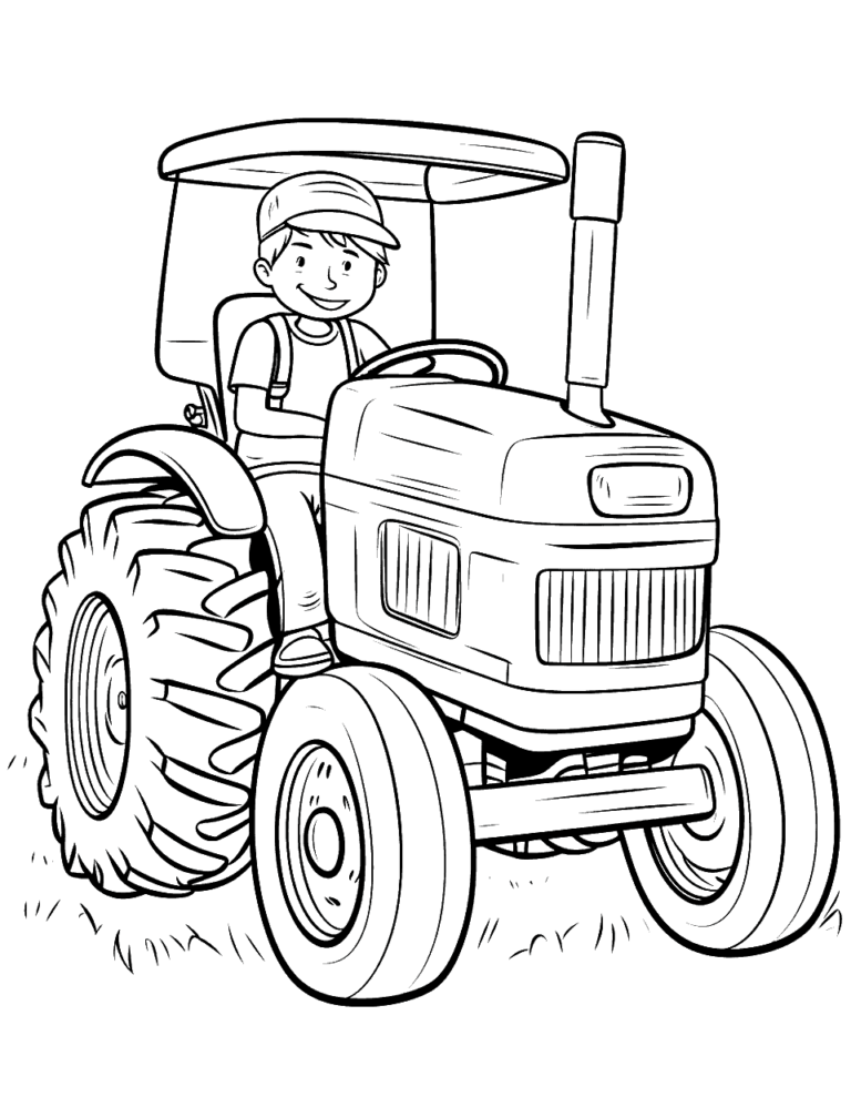 Tractor Printable Coloring Pages: A Fun and Educational Activity for Kids