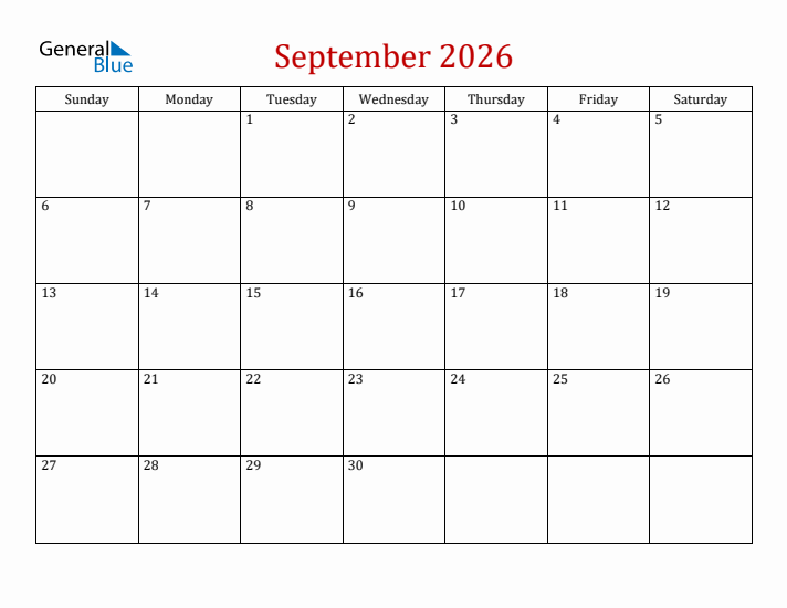 Unleash Your Productivity with the September 2026 Printable Calendar