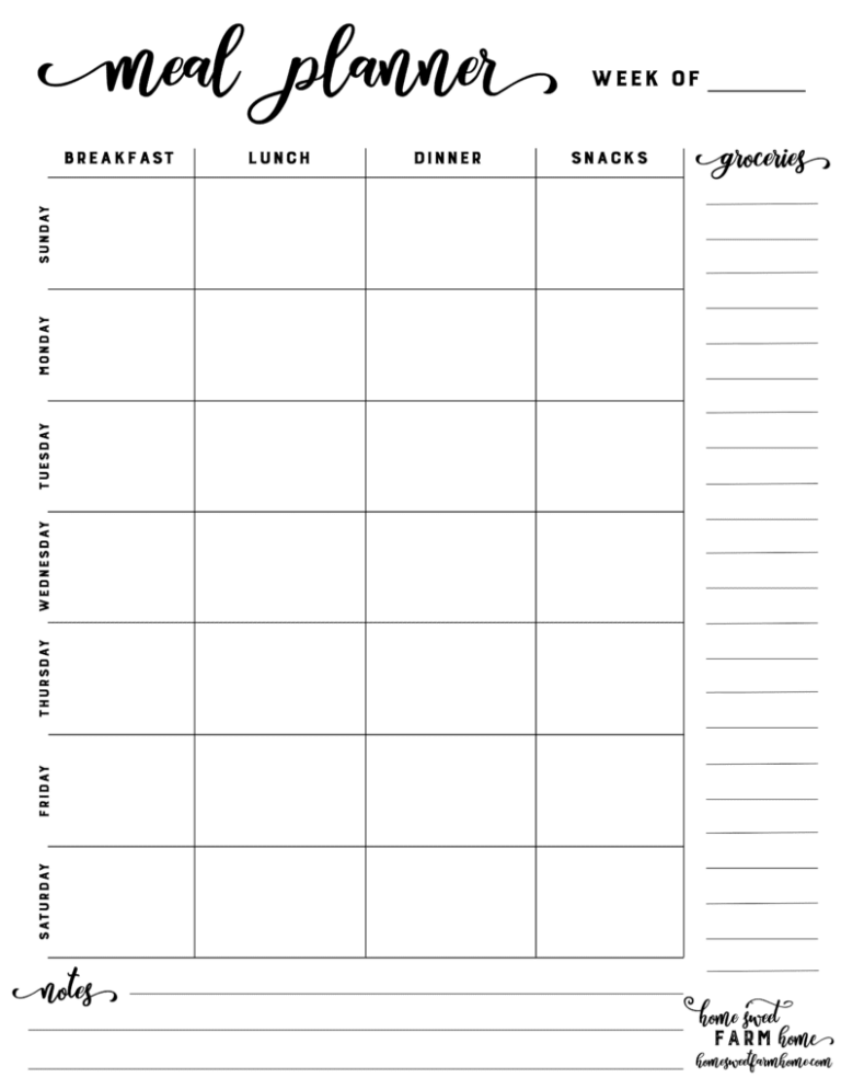 Weekly Meal Planner Printable: The Ultimate Guide to Effortless Meal Planning