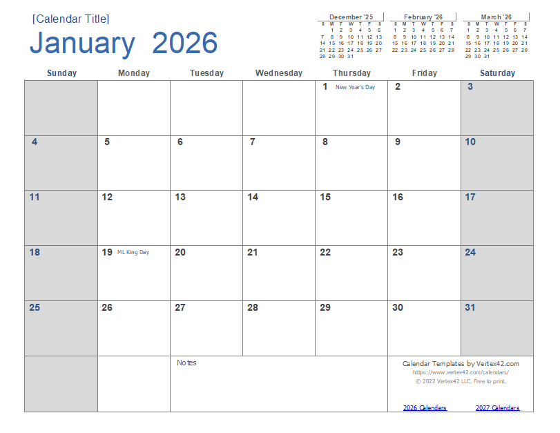 2025 2026 Calendar Template Google Docs Google Docs Marya Katerina