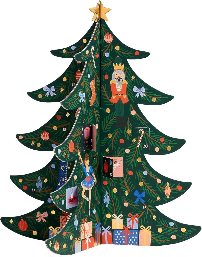 Amazon RIFLE PAPER CO Christmas Tree Advent Calendar 13 L X 11 