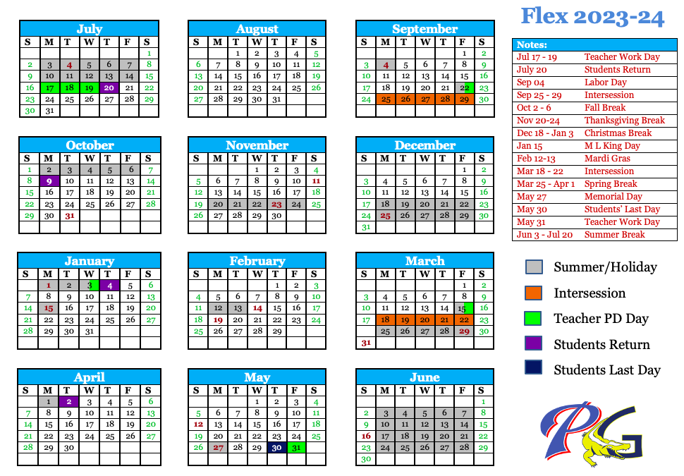 Approved Flex Calendar For School Year 2023 2024 Jackson County 