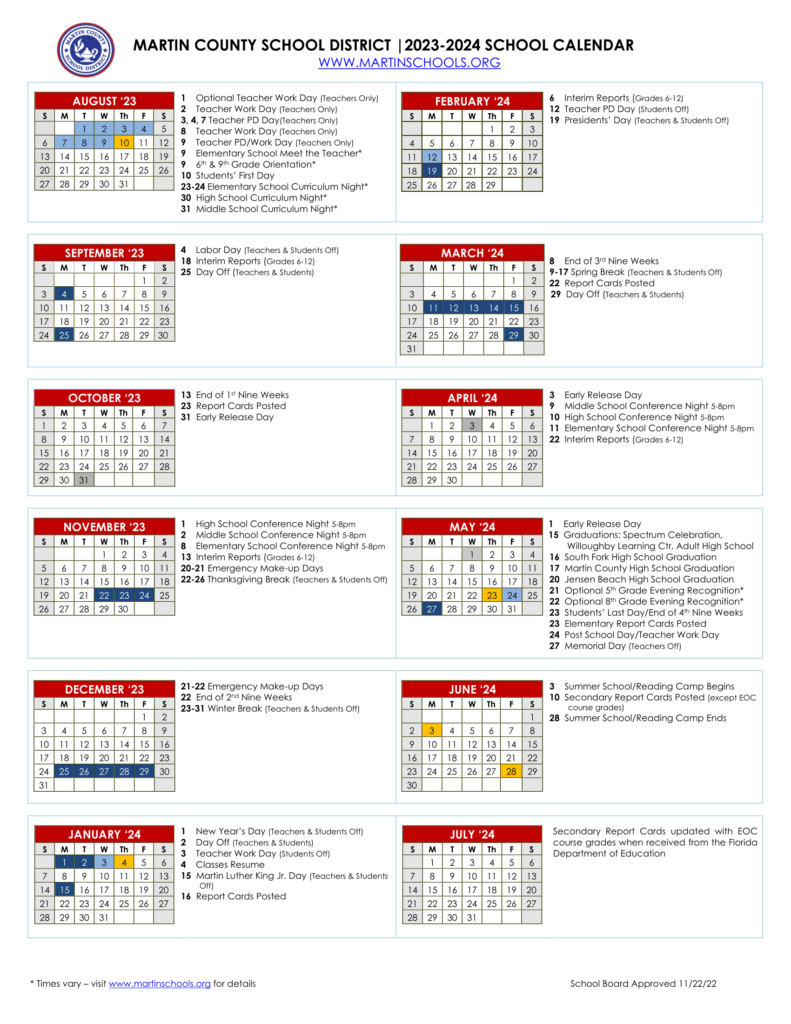 Broward County Public Schools 2025 2026 School Year Calendar Calendar 