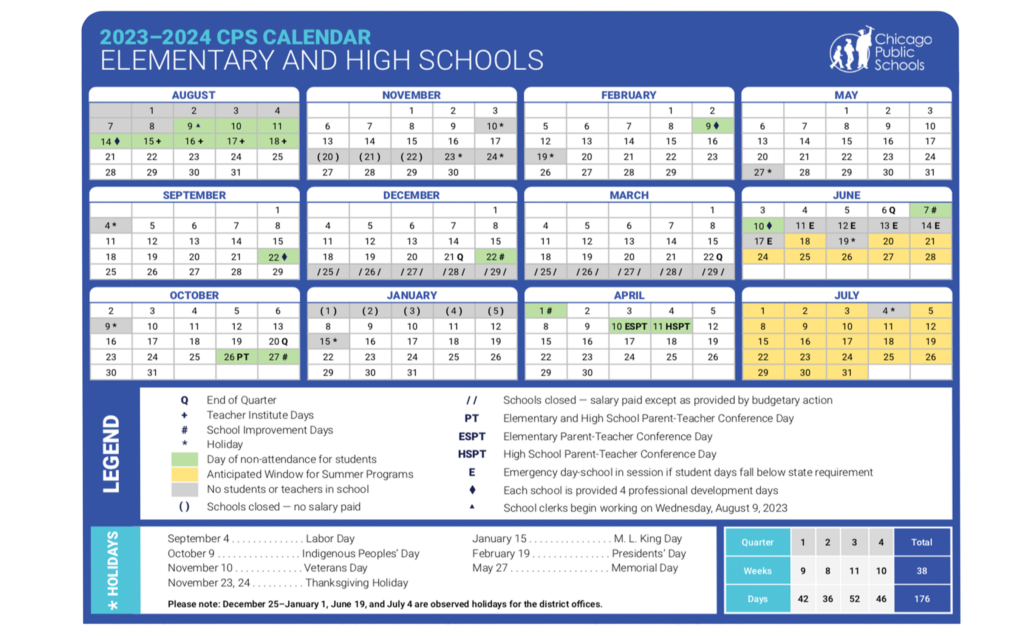 Chicago Public Schools CPS Academic Calendar 2025 2026 A 