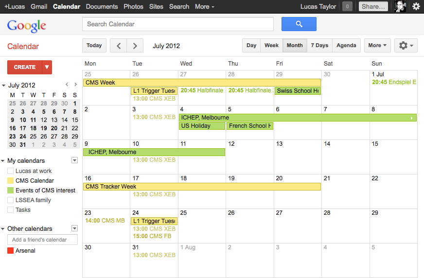 CMS Calendar Now In Google ICal CMS Experiment