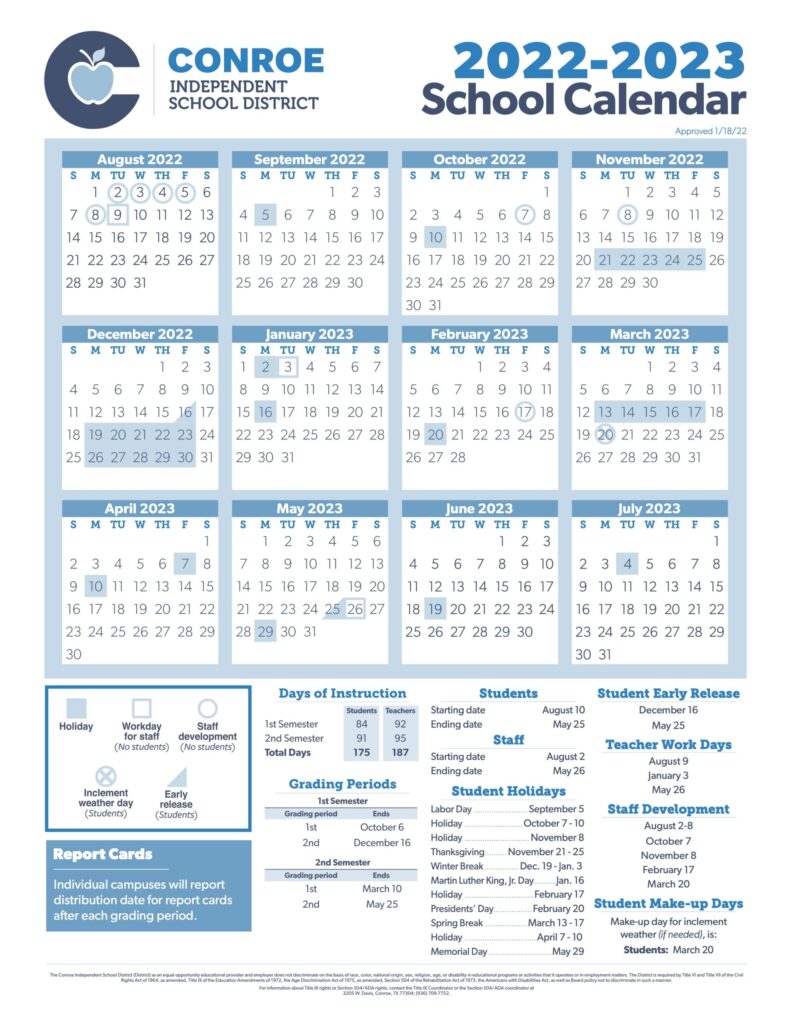 Conroe Isd 2023 2024 School Calendar Get Calendar 2023 Update