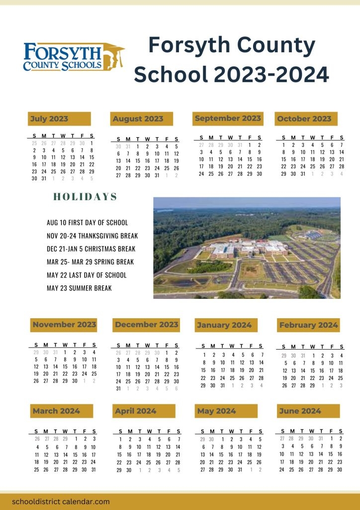 Forsyth County Elementary School Calendar Briny Virginie