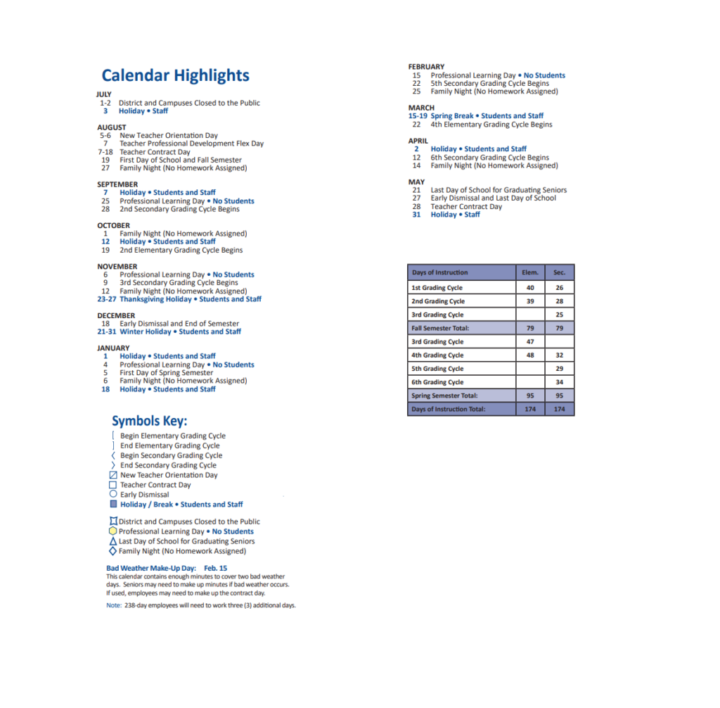 Katy Isd Academic Calendar