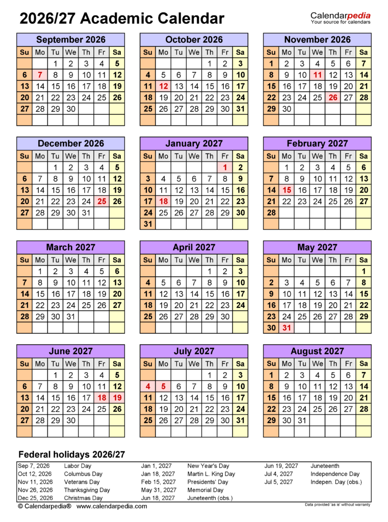 Navigating The Academic Landscape A Guide To Free Academic Calendars 