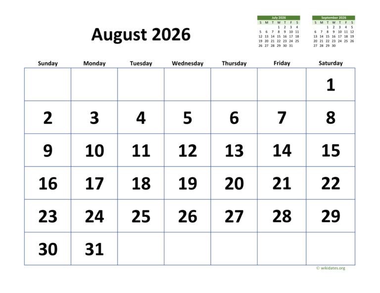 Navigating Time A Comprehensive Look At The July And August 2026 