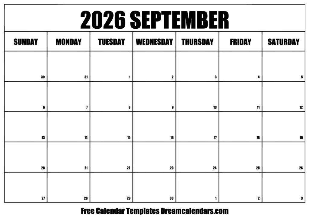 Navigating Time A Comprehensive Look At The September 2026 Calendar 