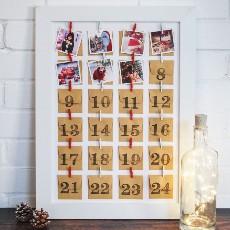 Personalised Photo Framed Advent Calendar Calendrier De L avent 