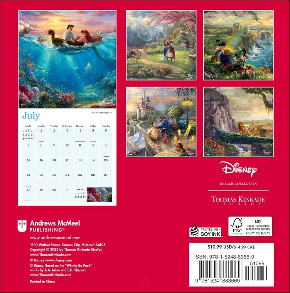 Thomas Kinkade Disney Calendar 2024 Jan 2024 Calendar