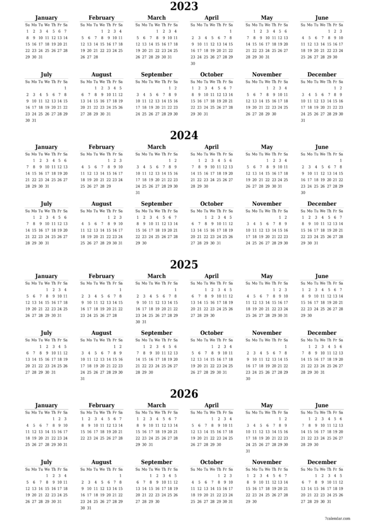 2 Year Calendar 2025 And 2026 Calendar Productivity Hacks